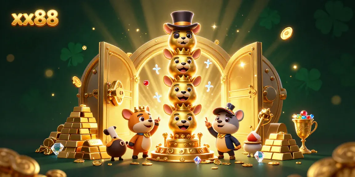 Experience thrilling gaming excitement at xx88 with vibrant casino imagery and dynamic characters.