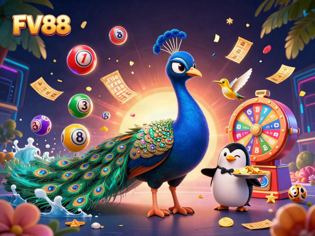 Experience excitement at FV88 with vibrant bingo, spinning prizes, and dynamic lottery elements.