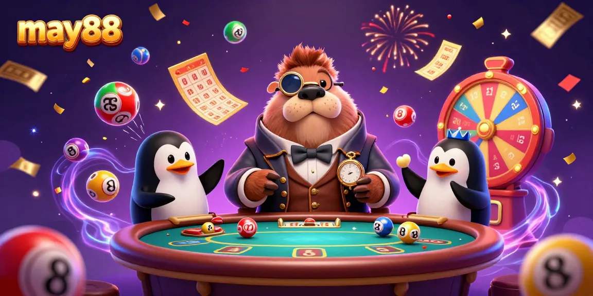 Experience thrilling wins at may88 with lively underwater card games featuring a walrus, penguin dealer, and pufferfish