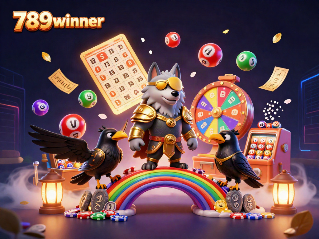Engage in thrilling gameplay with 789winner, featuring 3D Norse characters amidst vibrant casino elements.