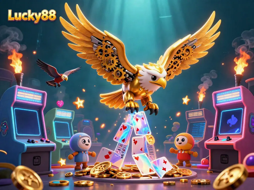 Experience thrilling gameplay with Lucky88's 3D slot action featuring vibrant graphic elements and engaging characters.