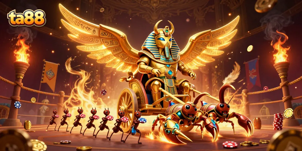 Engage with the thrilling ta88 online casino, featuring vibrant characters, golden elements, and sporting action.