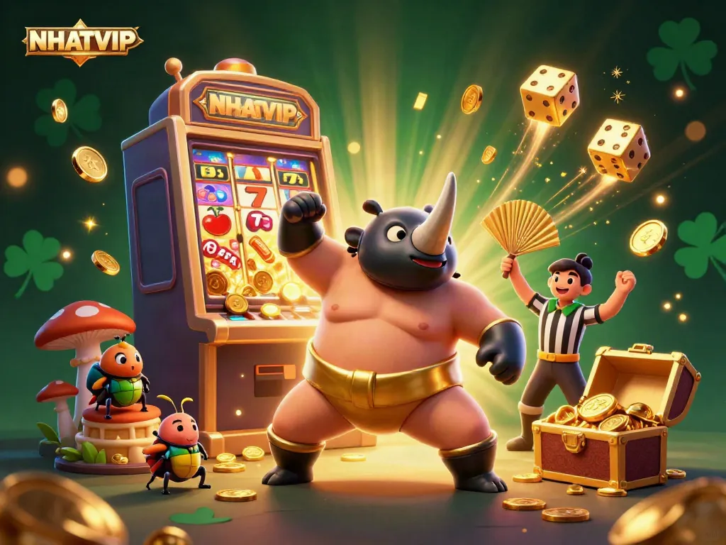 Engage in thrilling gameplay with NHATVIP as a beetle champion delivers a jackpot stomp!