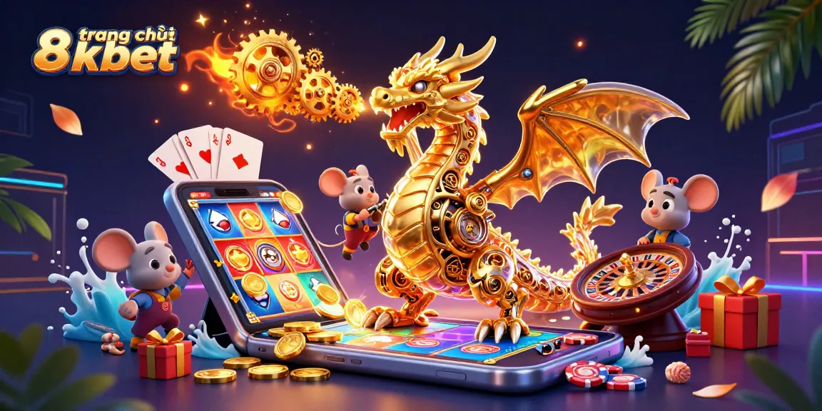 Engage with exciting gameplay on trang chủ 8xbet featuring a dragon and vibrant casino elements