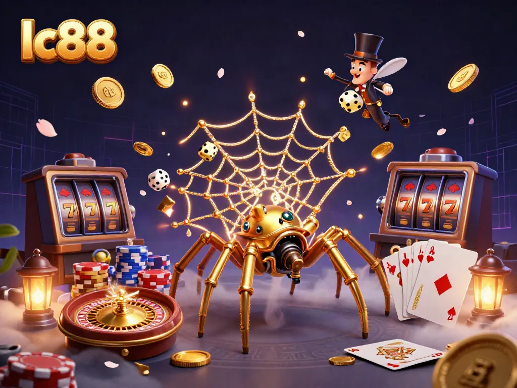 Engage in thrilling luck with LC88's dynamic casino illustration featuring rich visuals and action.