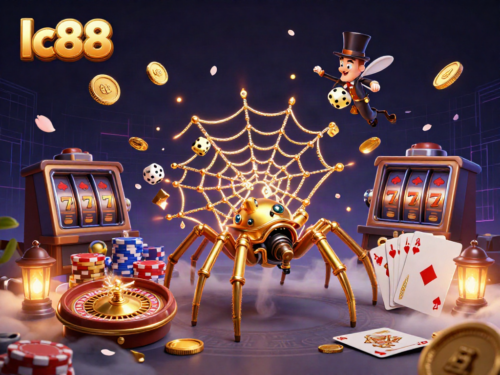 Engage in thrilling luck with LC88's dynamic casino illustration featuring rich visuals and action.