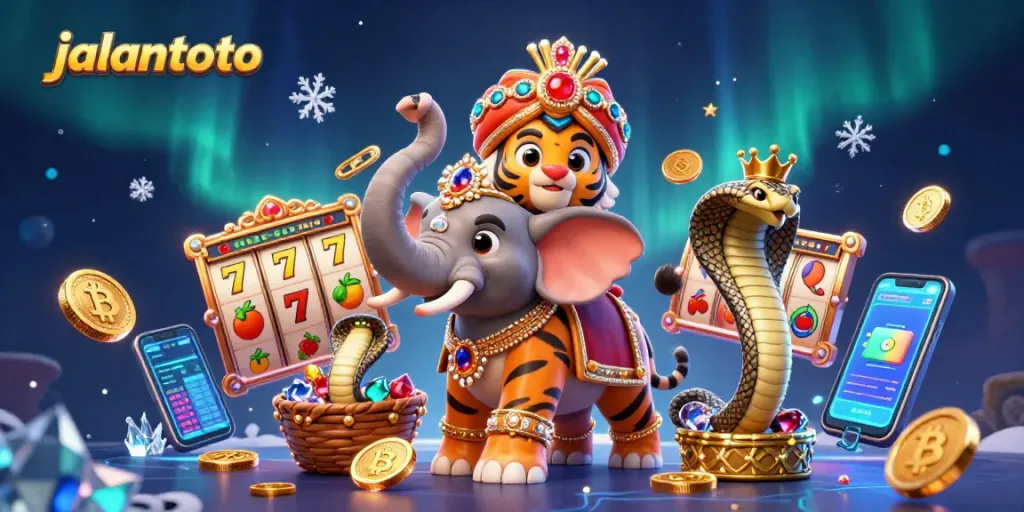 Engage with jalantoto's vibrant slot gaming experience featuring a lively maharaja scene.