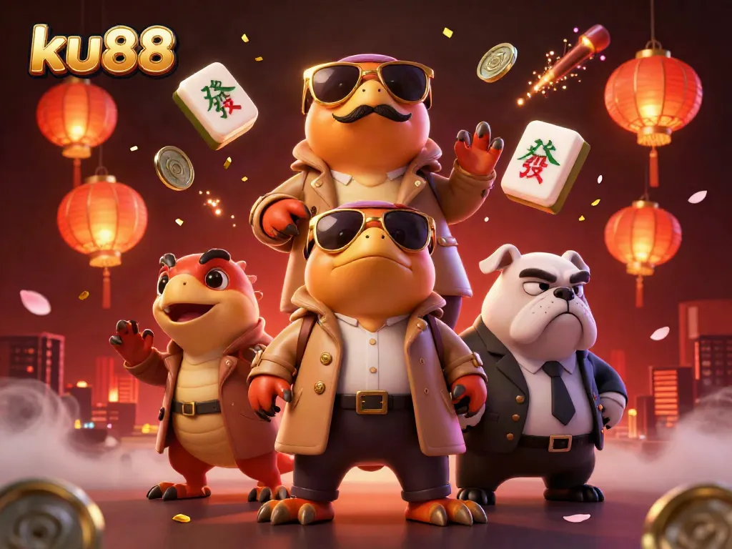 ku88 raptors amusingly disguise to enter VIP casino, featuring vibrant game elements and dynamic atmosphere.